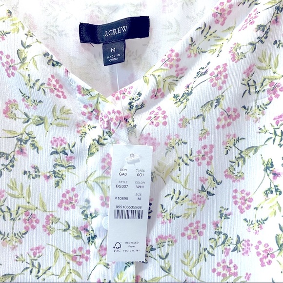 J. Crew Chiffon Top M NWT - Picture 8 of 8